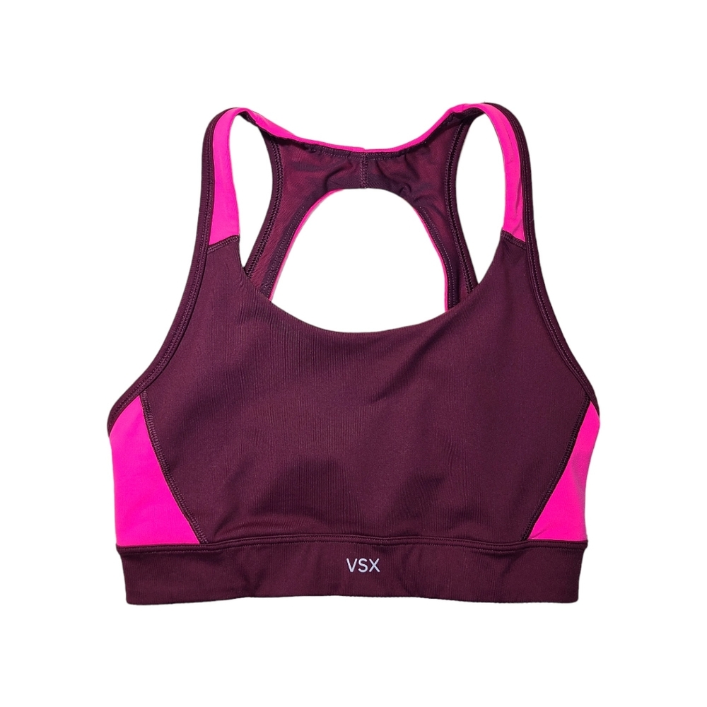 Victoria's Secret VSX Burgundy & Pink Sports Bra